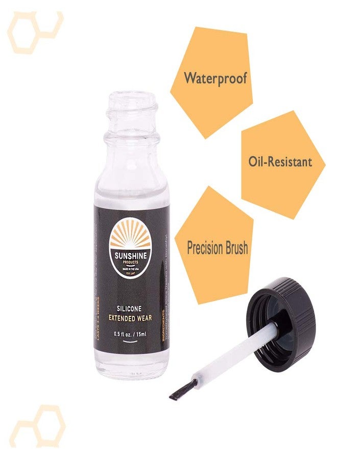 SUN SHINE Sunshine Bond Hair Replacement Adhesive - Daily Hold for Poly and Lace Hairpiece, Wig, Toupee Systems - Invisible, Waterproof Bonding Glue, Skin Safe Acrylic, White Glue, Silicone (Acrylic: 4oz) - Image 4